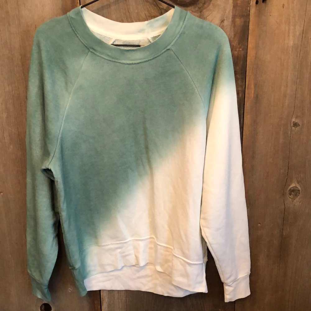 Zella Teal Morning Spray Dye Sweatshirt Small Women’s